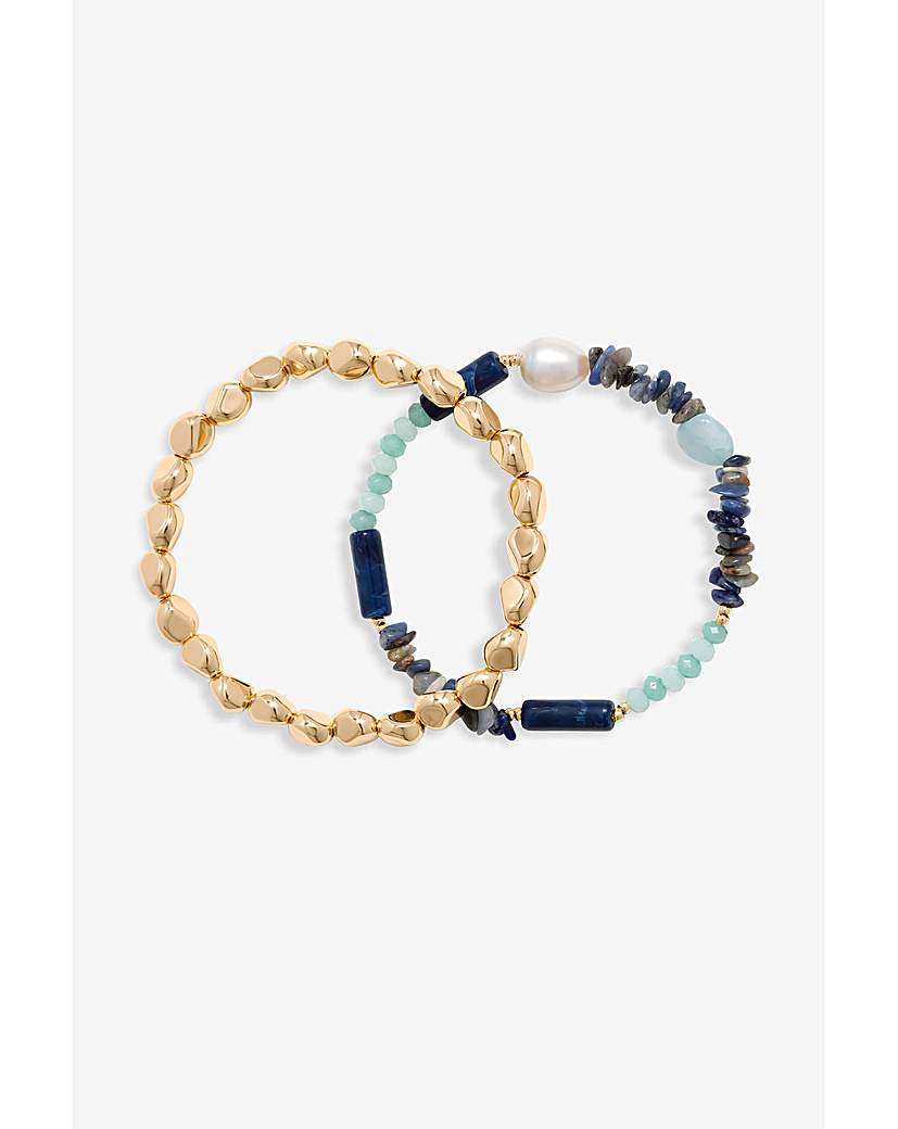 Mood Blue Layered Bracelets 3 Pack