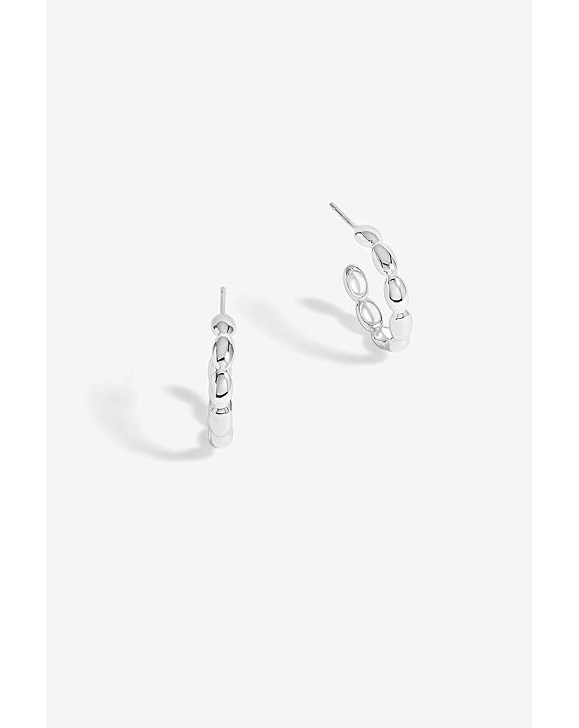 New In - Simply Silver Pebble Hoops