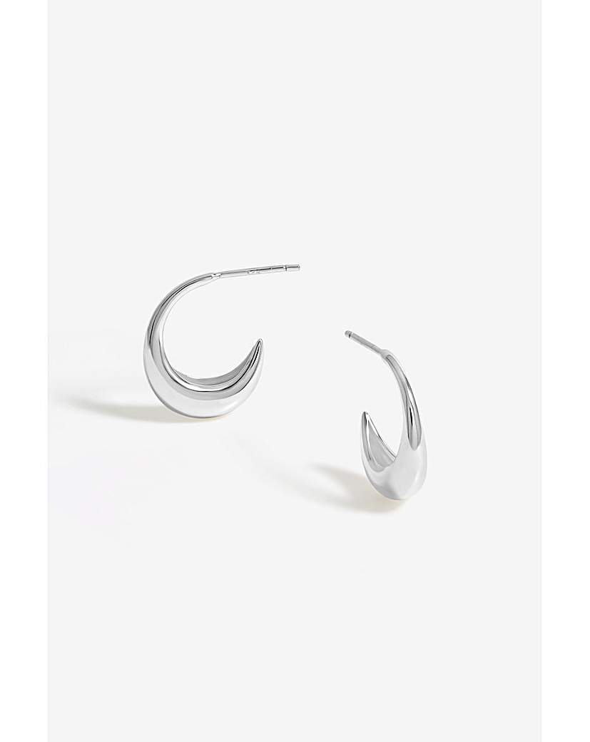 New In - Simply Silver Curved Hoops