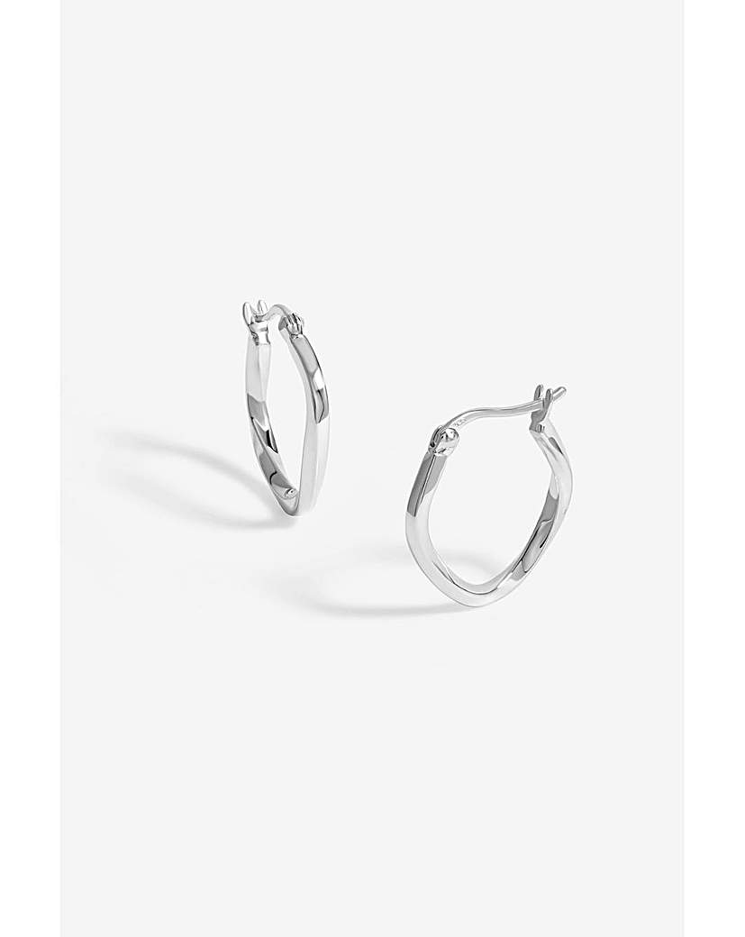 New In - Simply Silver Molten Hoops