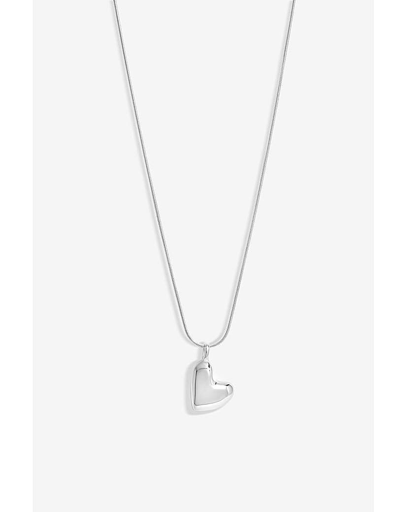 New In - Simply Silver Molten Heart Pendant