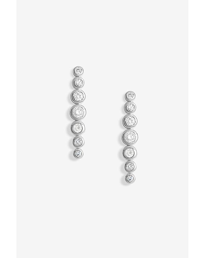 New In - Simply Silver CZ Tennis Earrings