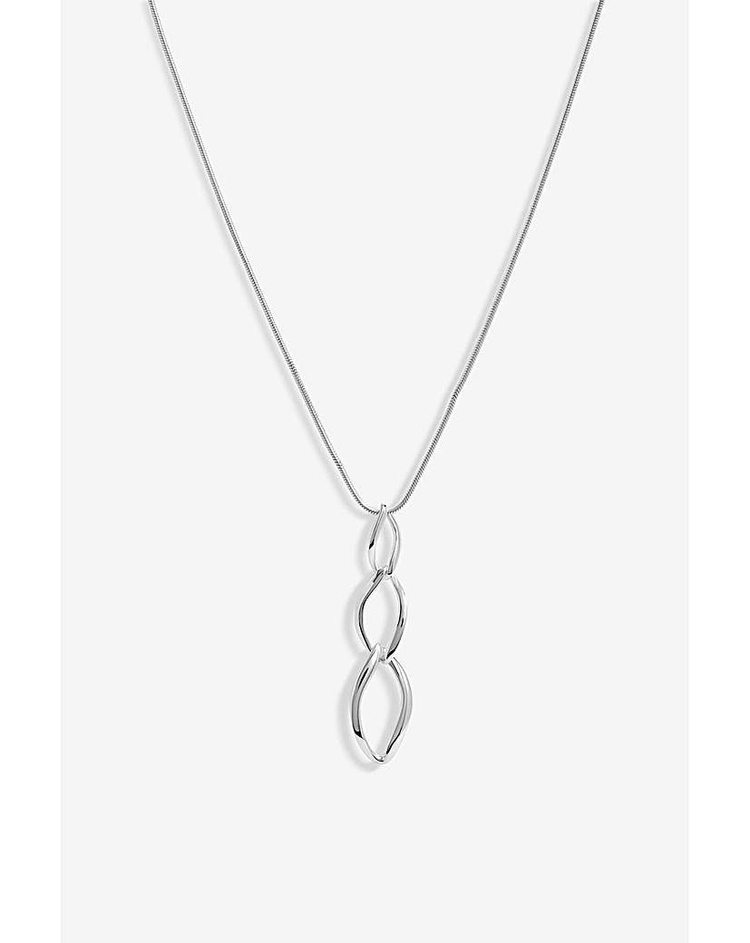 Simply Silver Flat Spiral Pendant