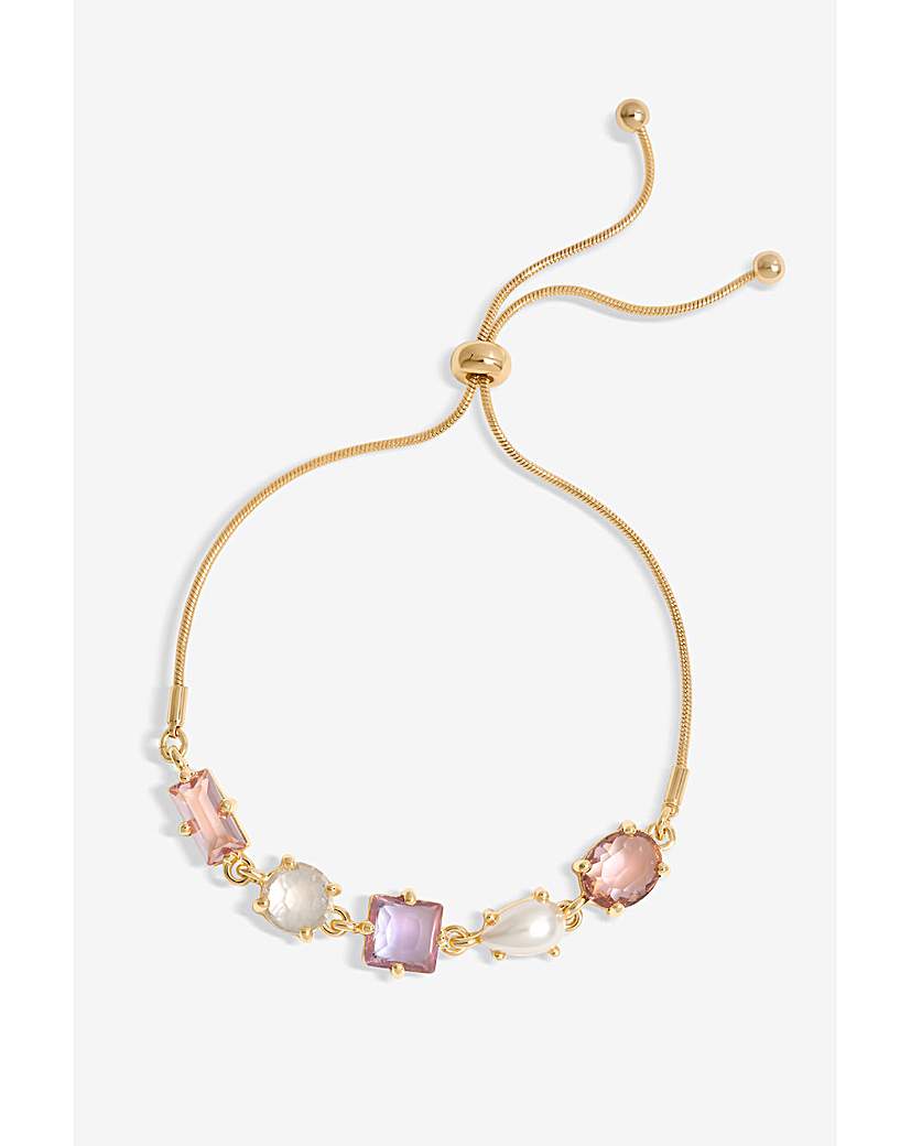 New In - Mood Pearl Mixed Stone Toggle Bracelet