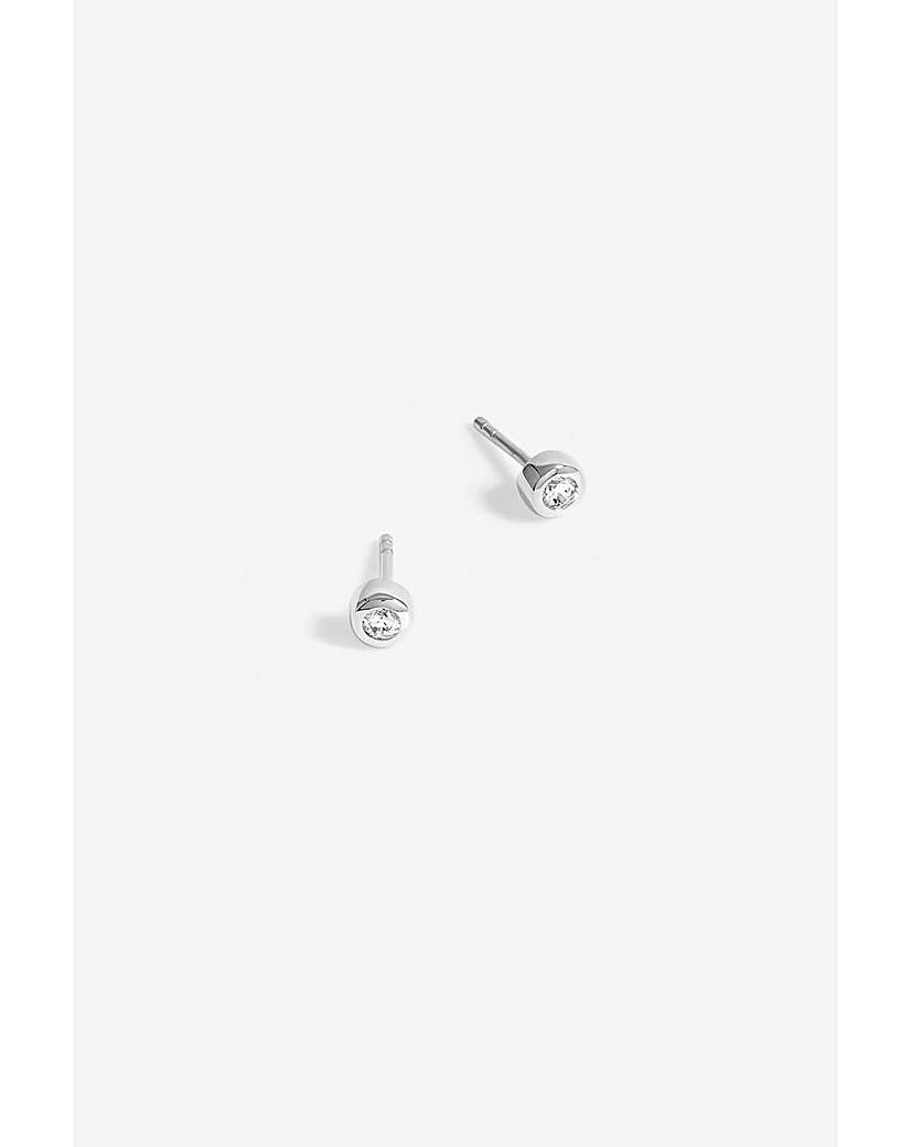 Simply Silver And CZ Studs