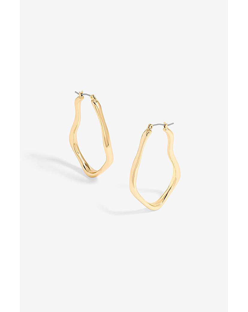 New In - Inicio Molten Hoop Earrings - Gift Pouch