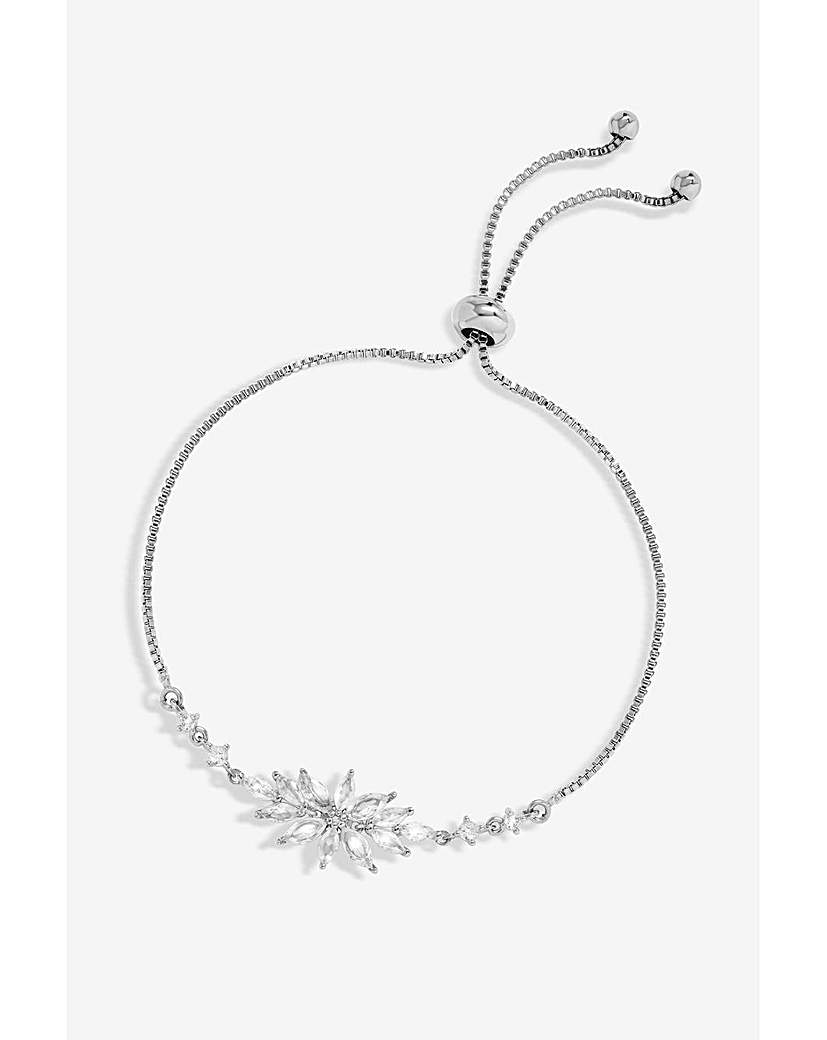 New In - Jon Richard CZ Floral Toggle Bracelet