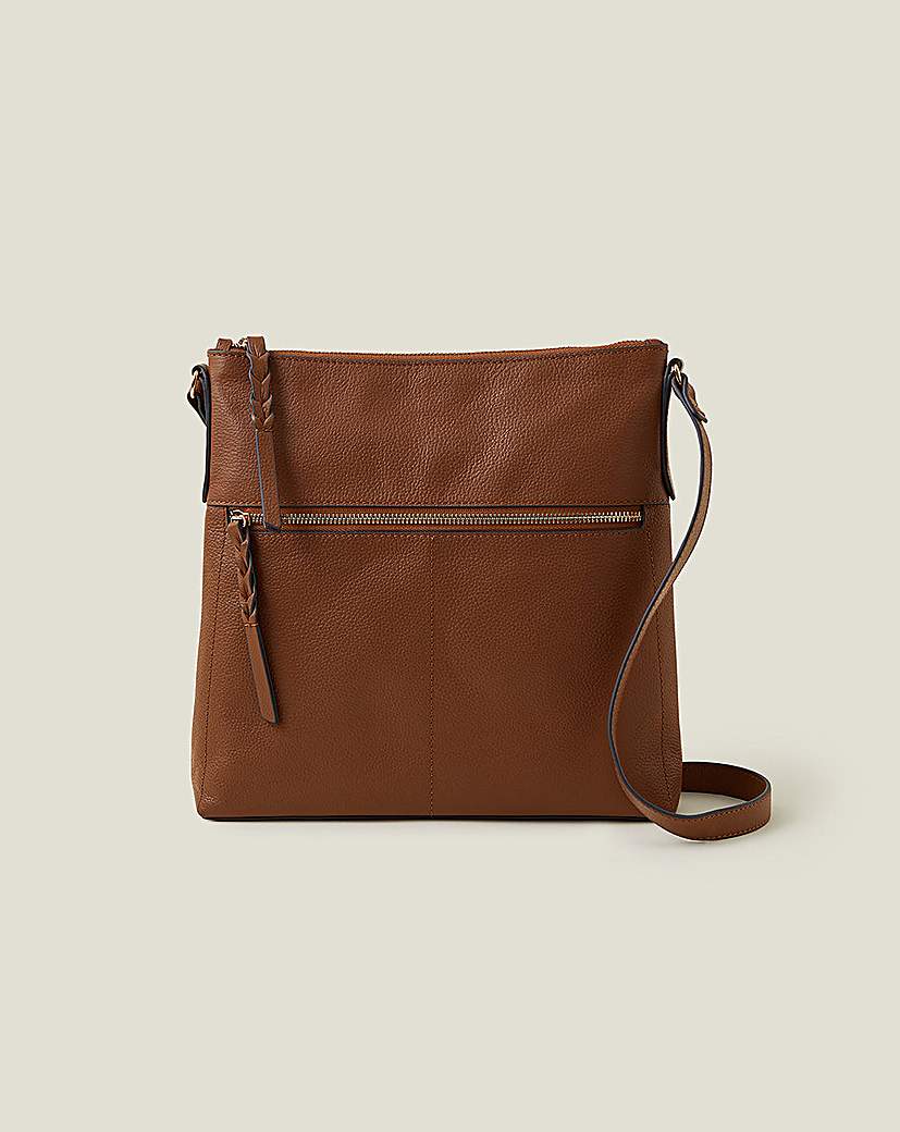 New In - Accessorize Leather Large Messenger Bag