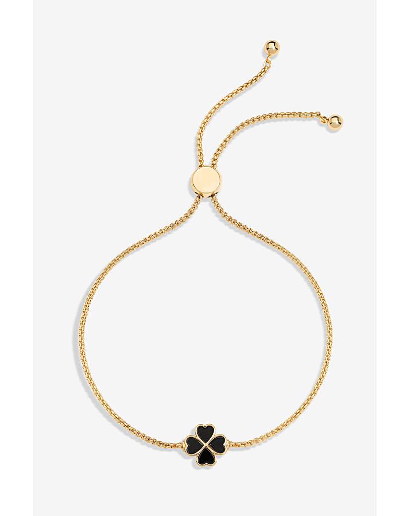 New In - Jon Richard Jet Heart Clover Bracelet