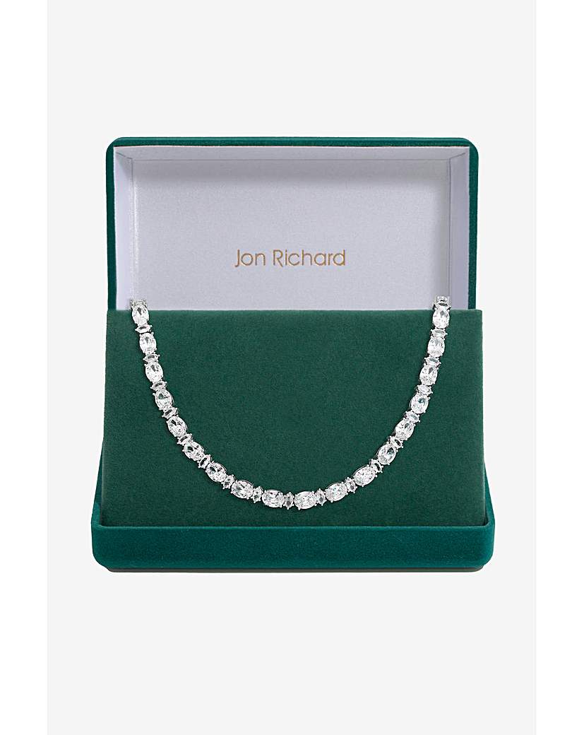 Jon Richard CZ Mixed Stone Necklace