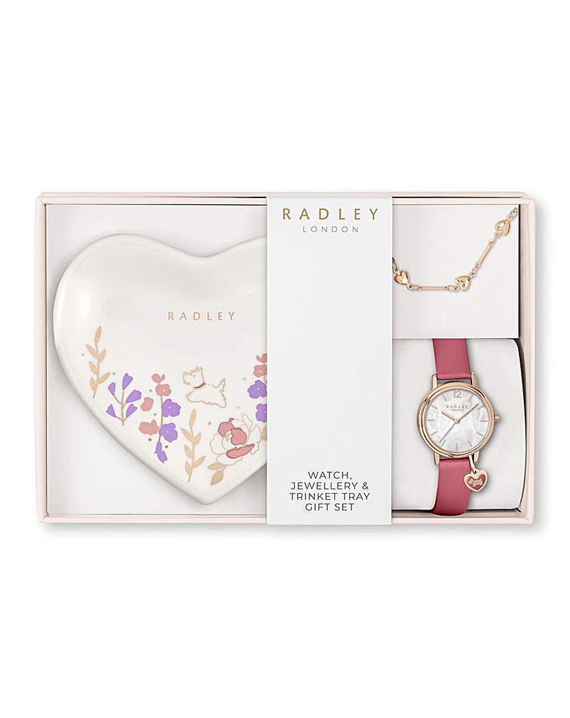 New In - Radley Pink Watch & Trinket Tray Set