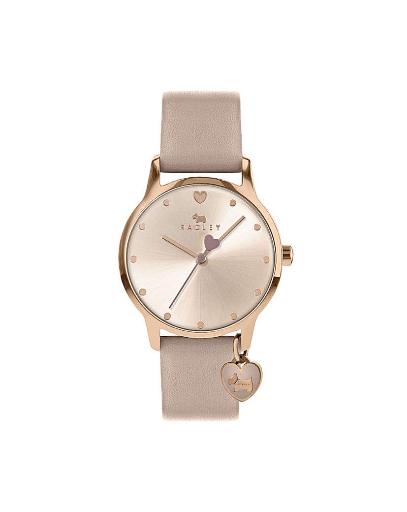 New In - Radley Cobweb Leather Heart Charm Watch