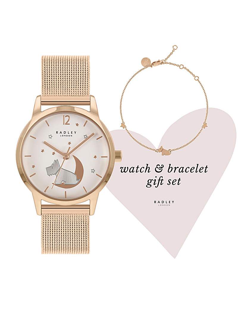 New In - Radley Gold Mesh Watch & Bracelet Set