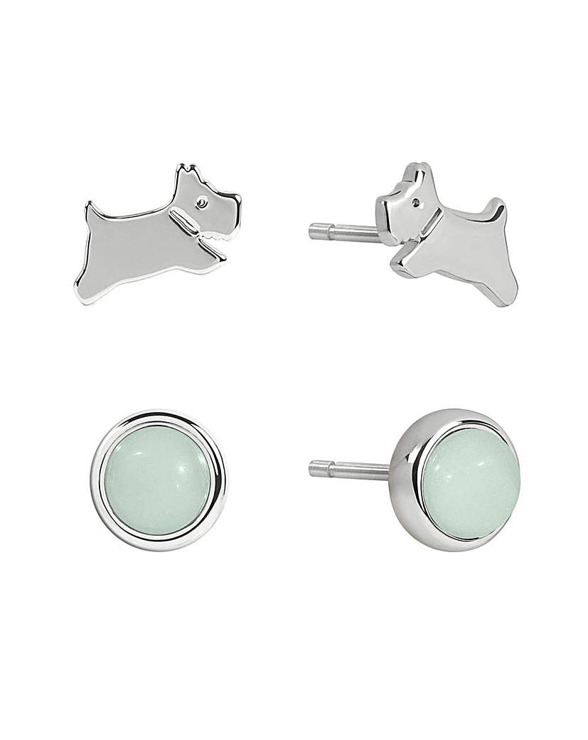 New In - Radley Silver Plated Stone Set Earrings