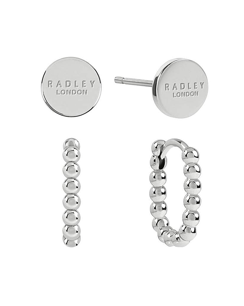 New In - Radley Silver Plated Hoop Twin Earrings