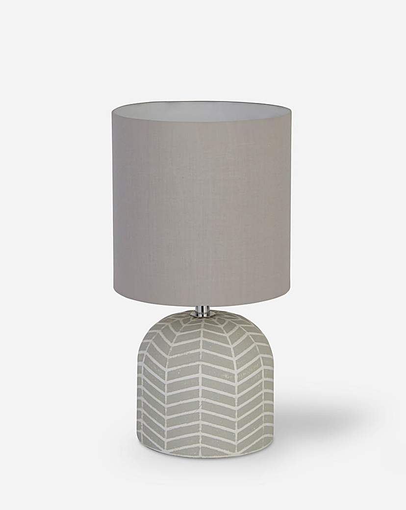 Grey Patterned Based Ceramic Lamp