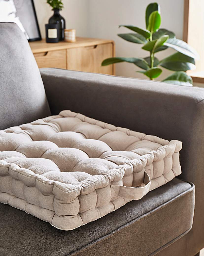 Linen Effect Booster Cushion - Natural