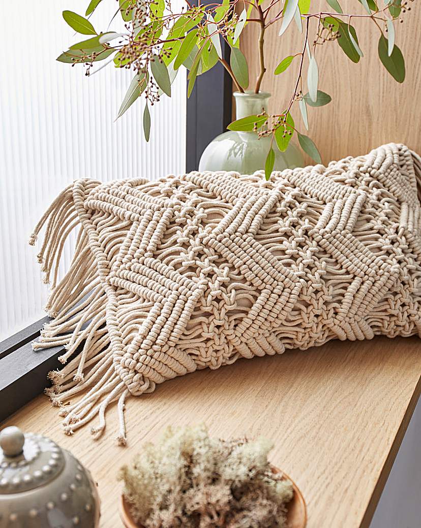 Fringe Macrame Cushion