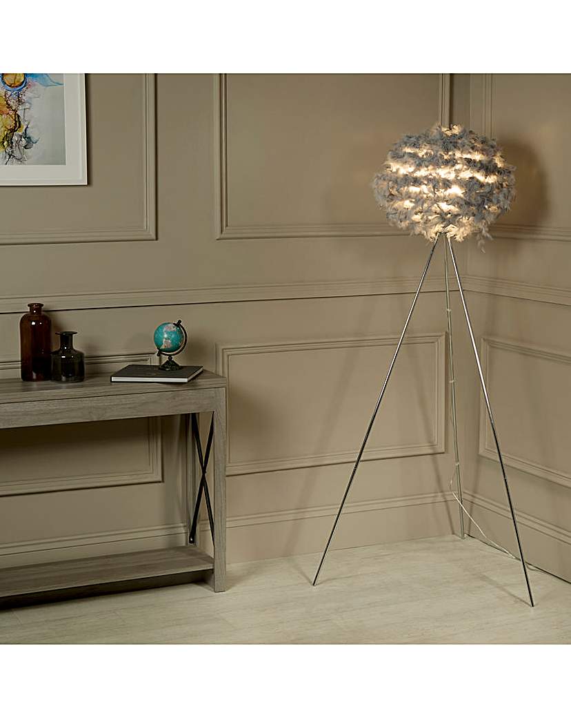 Feather Tripod Floor Lamp