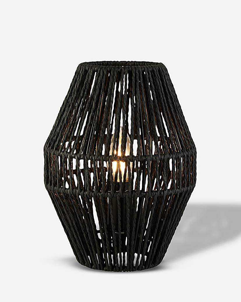 Image of Black Rattan Lamp