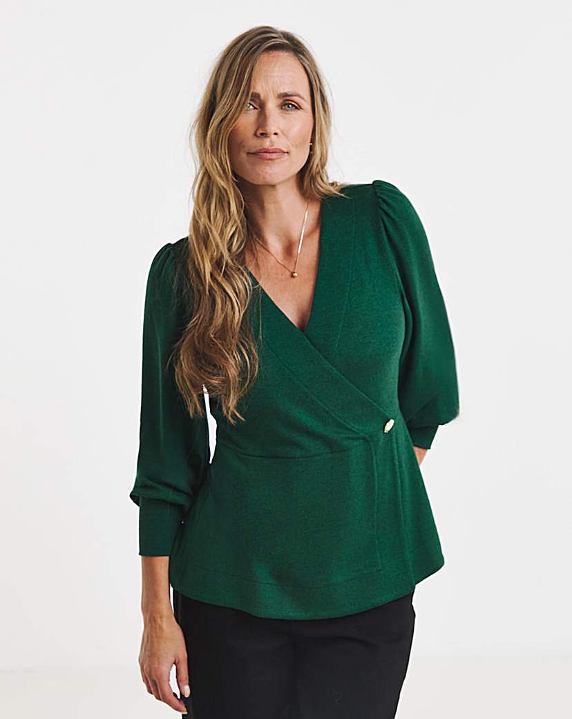V Neck Wrap LS Cosy Top