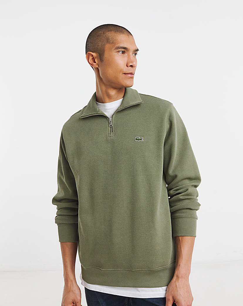 New In - Lacoste Classic 1/4 Zip Sweat Top