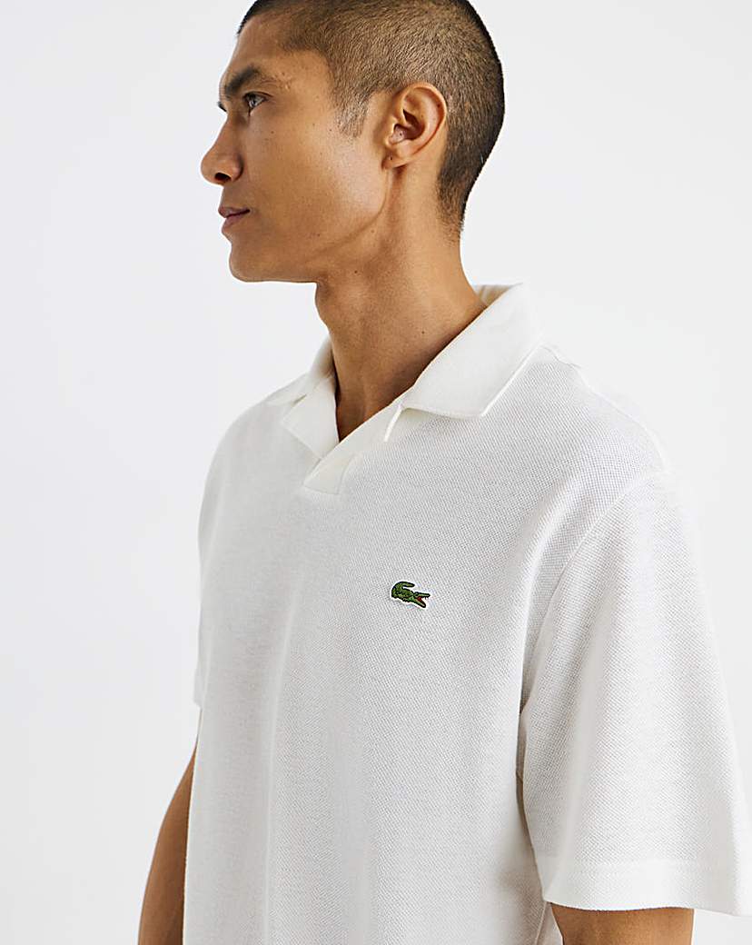 Lacoste Men's Polo Shirt 2XL49 White Linen Blend