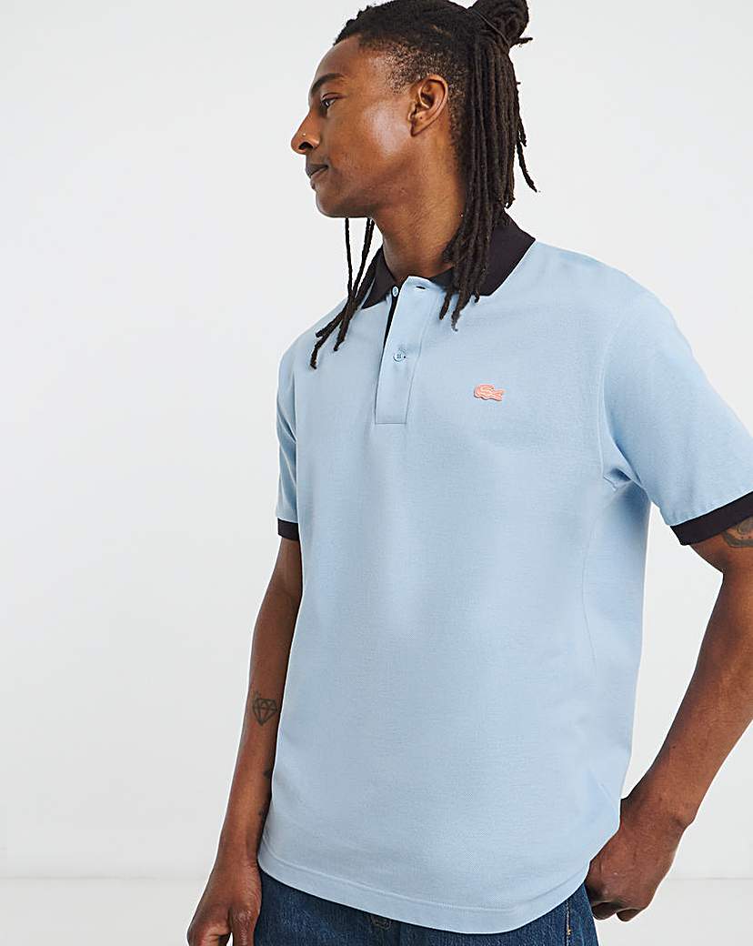 Lacoste Short Sleeve Contrast Polo Light Blue …