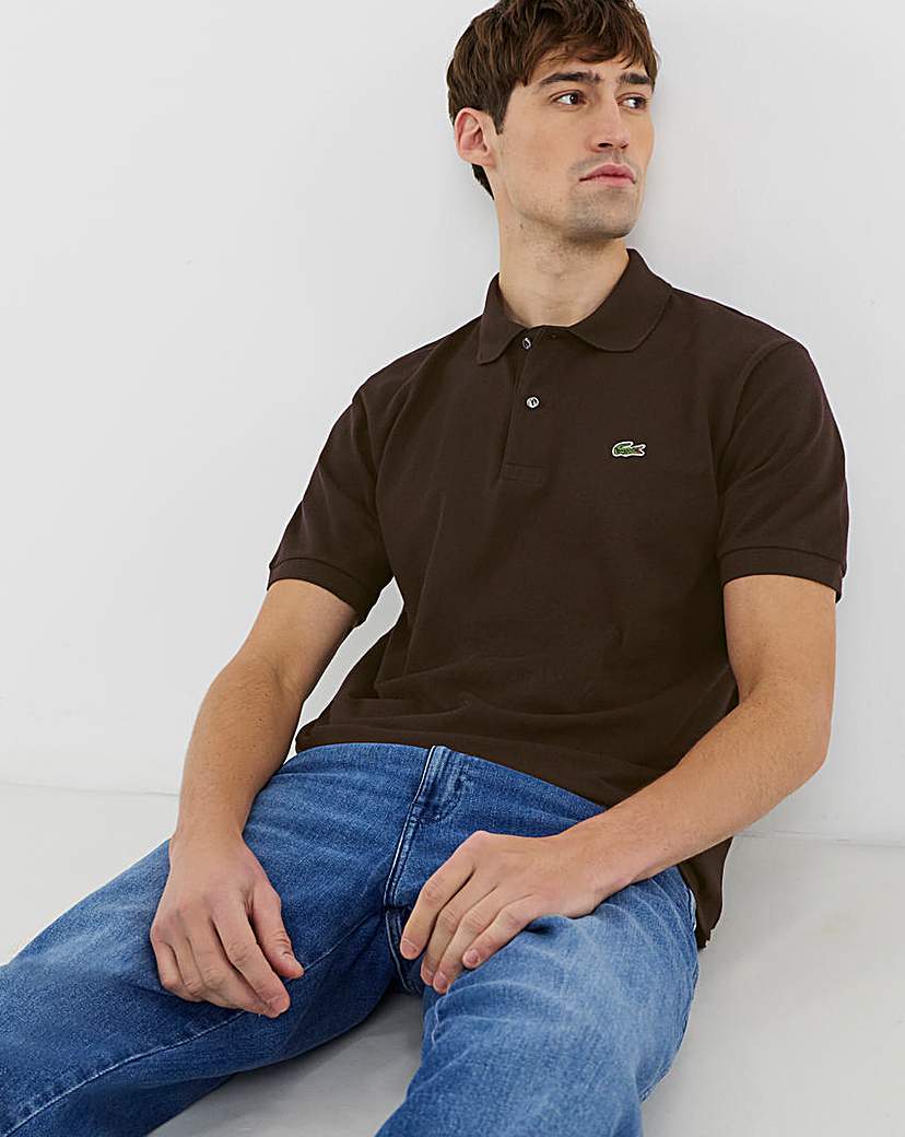 Lacoste Men's Short Sleeve Pique Polo - Brown - M40