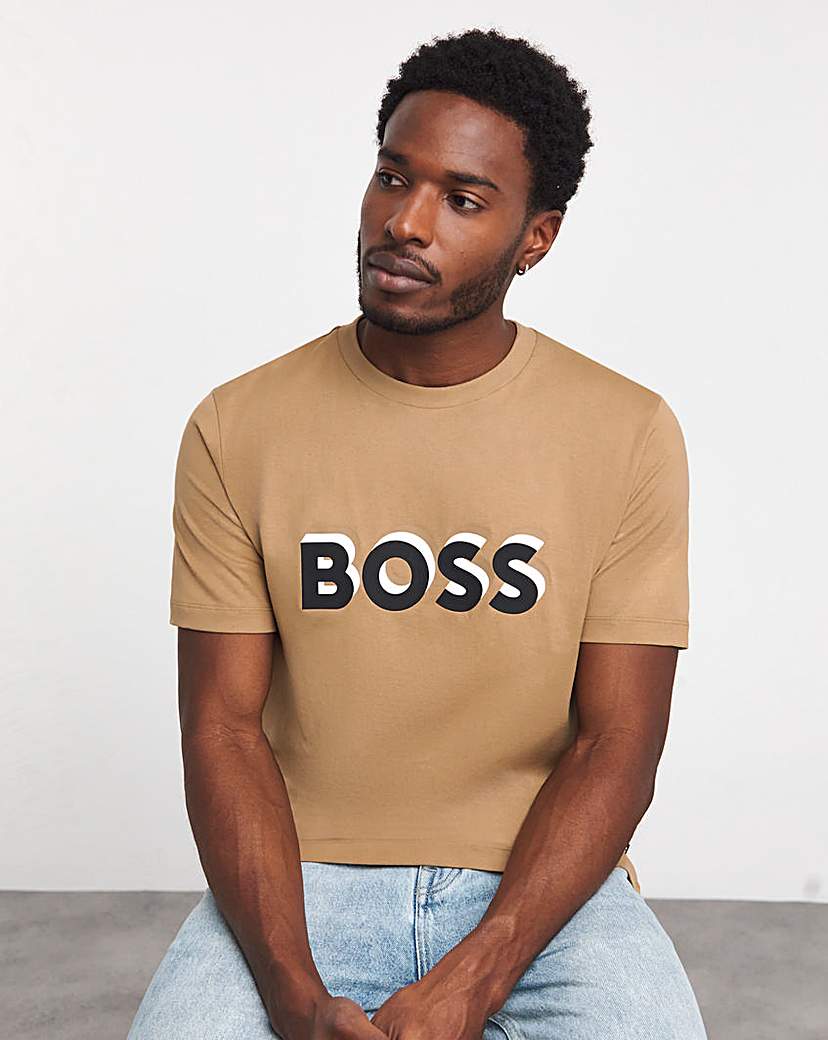 BOSS Shadow Beige T-shirt Logo