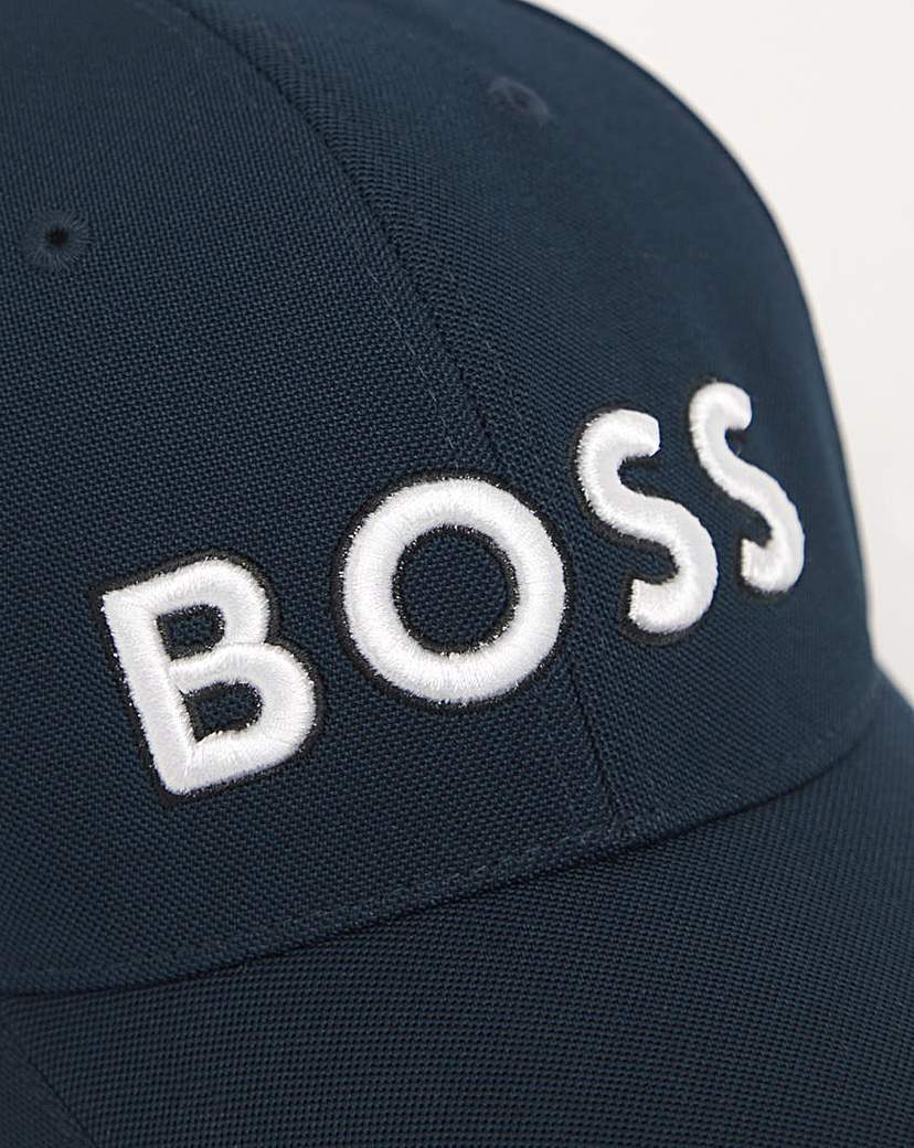 BOSS Large Embroided Logo Blue Cap