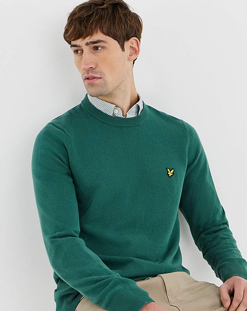 Lyle & Scott Green Cotton Crew Neck Jumper - 2XL