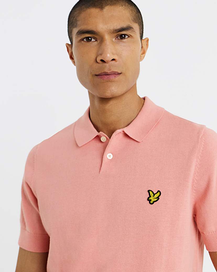 Lyle & Scott Grapefruit Cotton Knitted Polo - 1XL