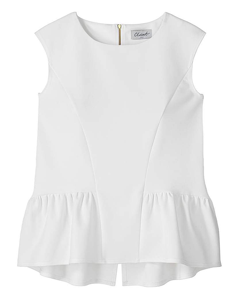 Image of Closet Zip Back Peplum Top