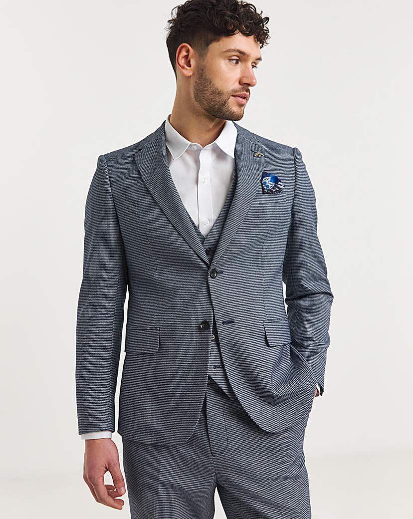 Lewis Blue Puppytooth Suit Jacket