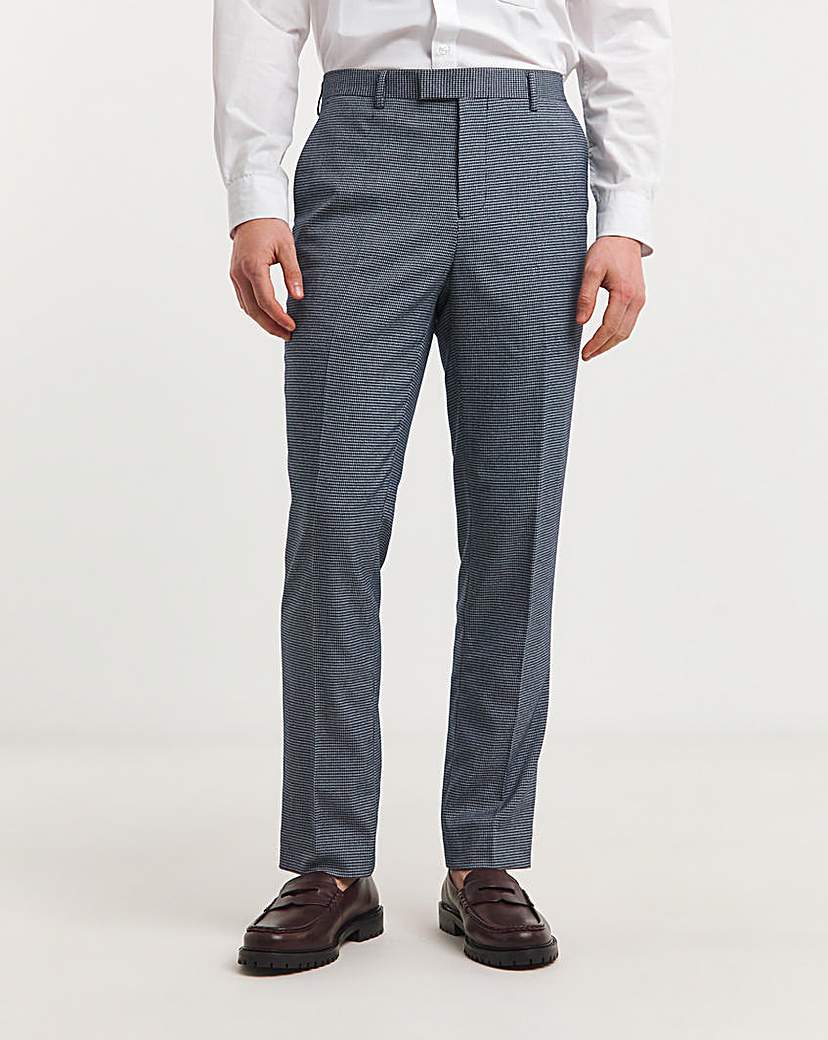 Lewis Blue Puppytooth Suit Trouser