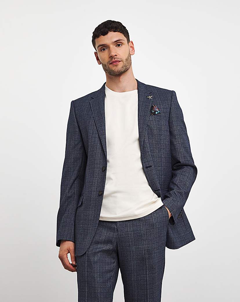 Seb Blue Check Suit Jacket