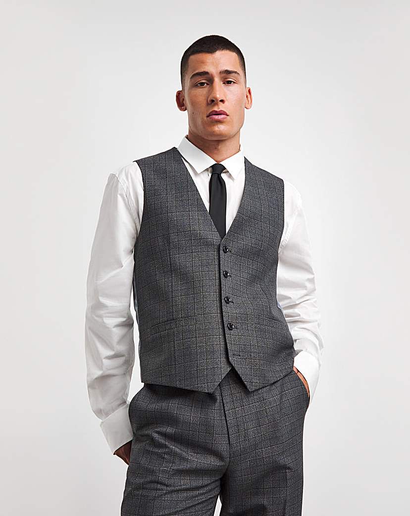 Reg Prince of Wales Charcoal Waistcoat