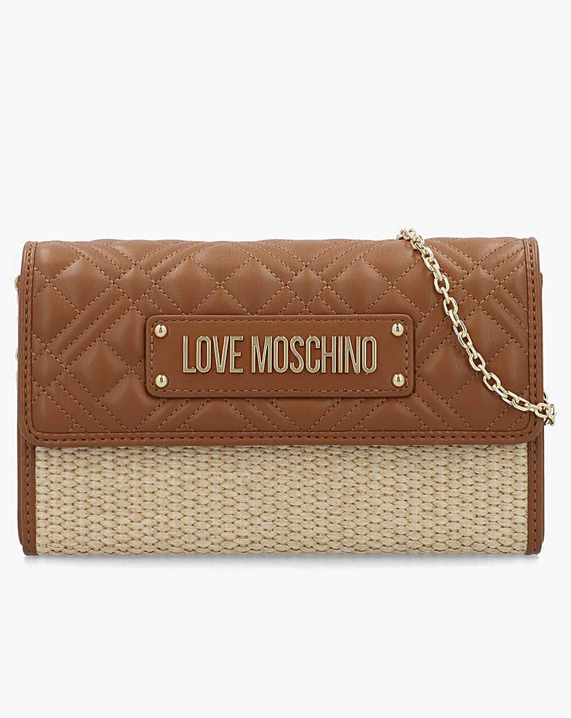Love Moschino Straw Chic Tan CrossBody TAN …