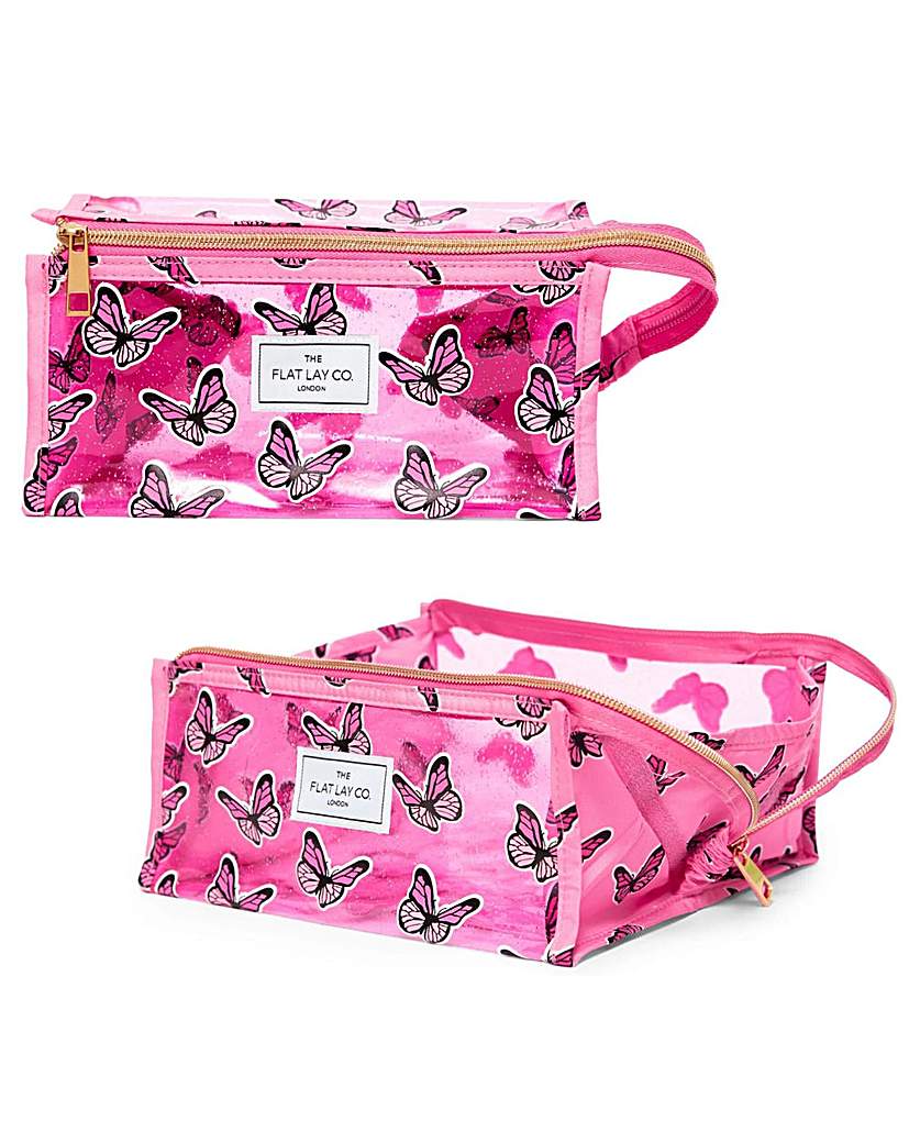 The Flat Lay Co Pink Butterfly Box Bag