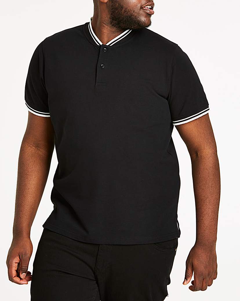 Image of Baseball Collar Black Polo R