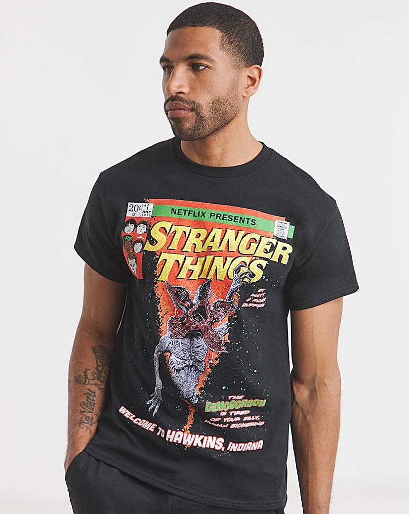 New In - Stranger Things Graphic T-Shirt - Black