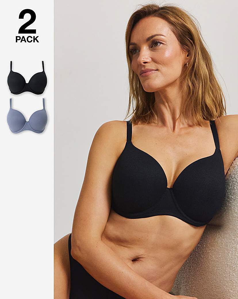 Harper 2 Pack Rib T-Shirt Bras