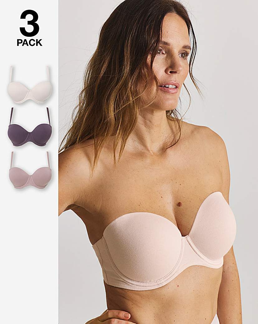 3 Pack Cotton Multiway Bras