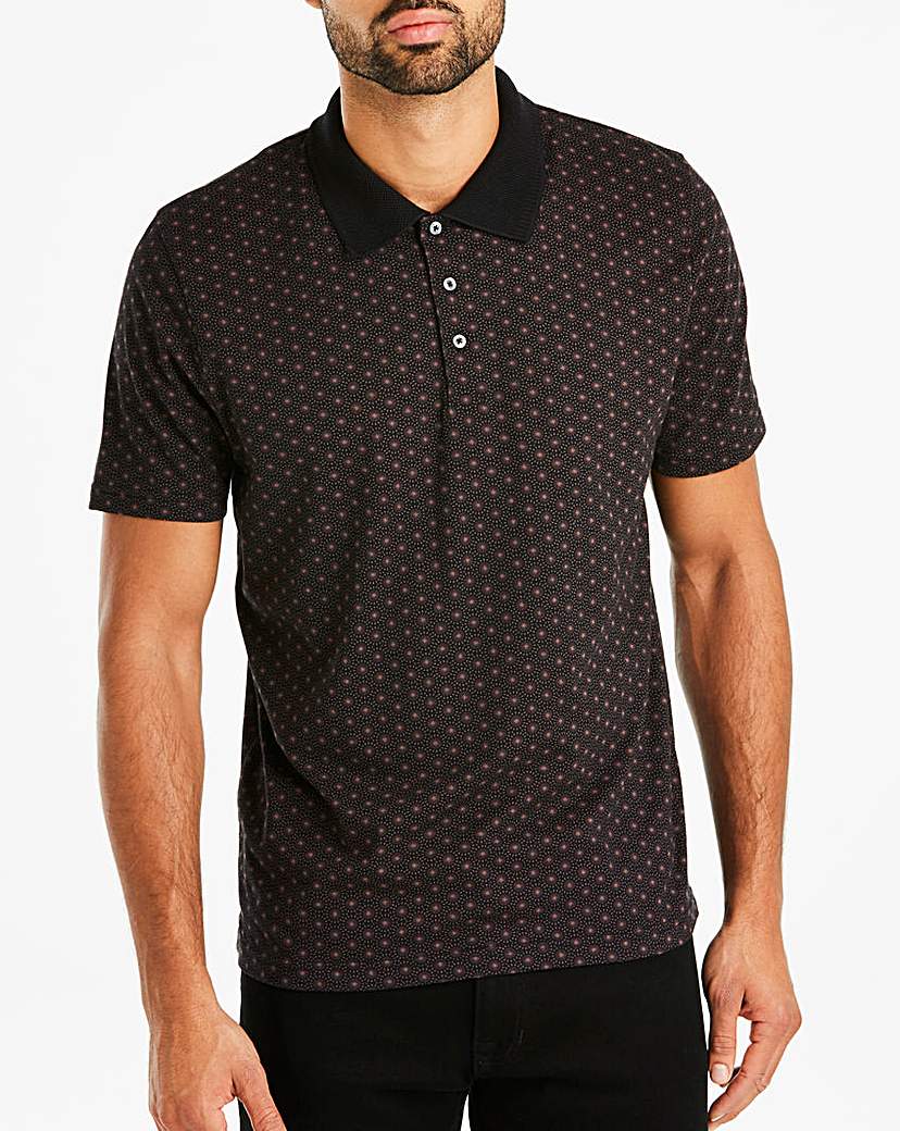 Image of Ben Sherman Geo Floral Print Polo R