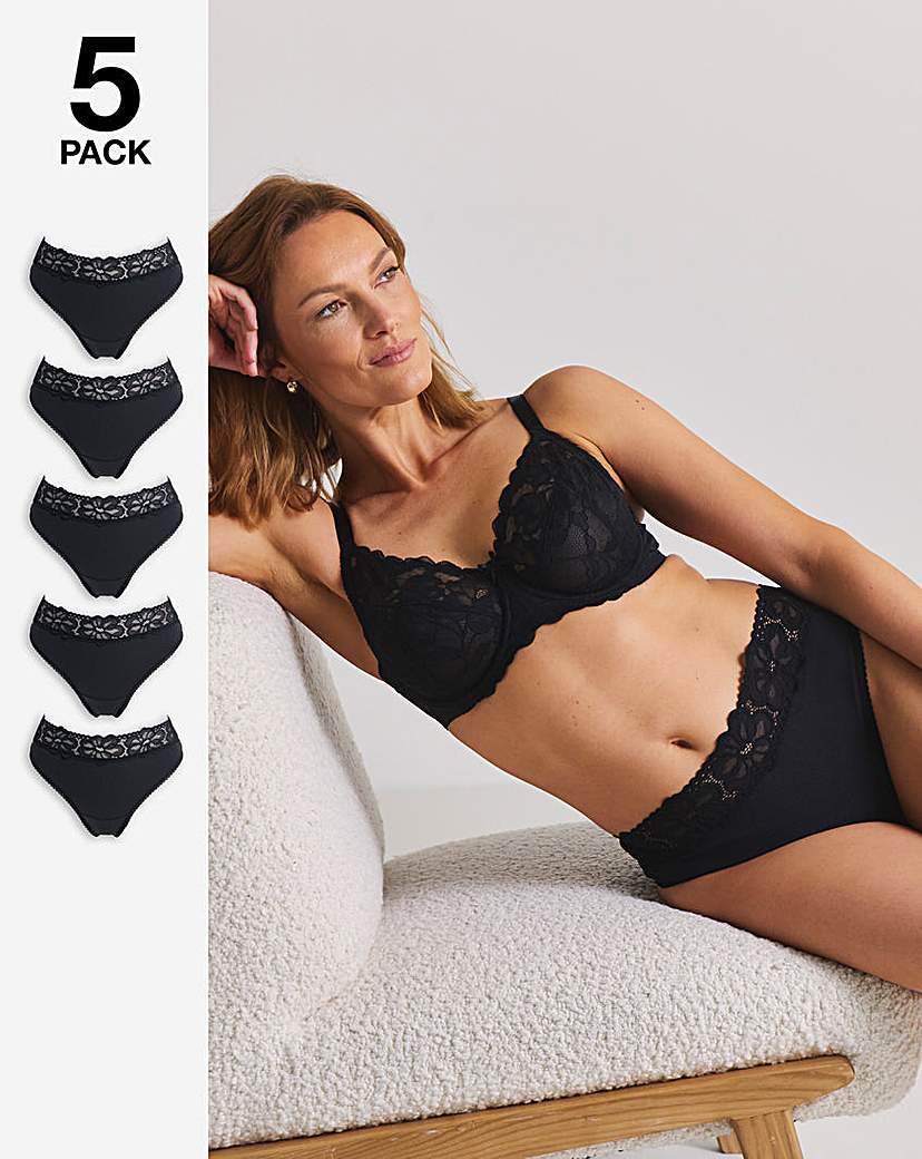 Pretty Secret 5 Pack Lace Top Thongs