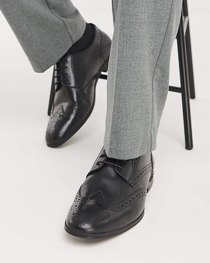 Formal Leather Brogue Wide