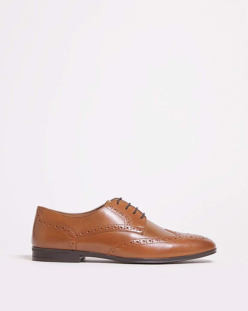 Formal Leather Brogue Wide