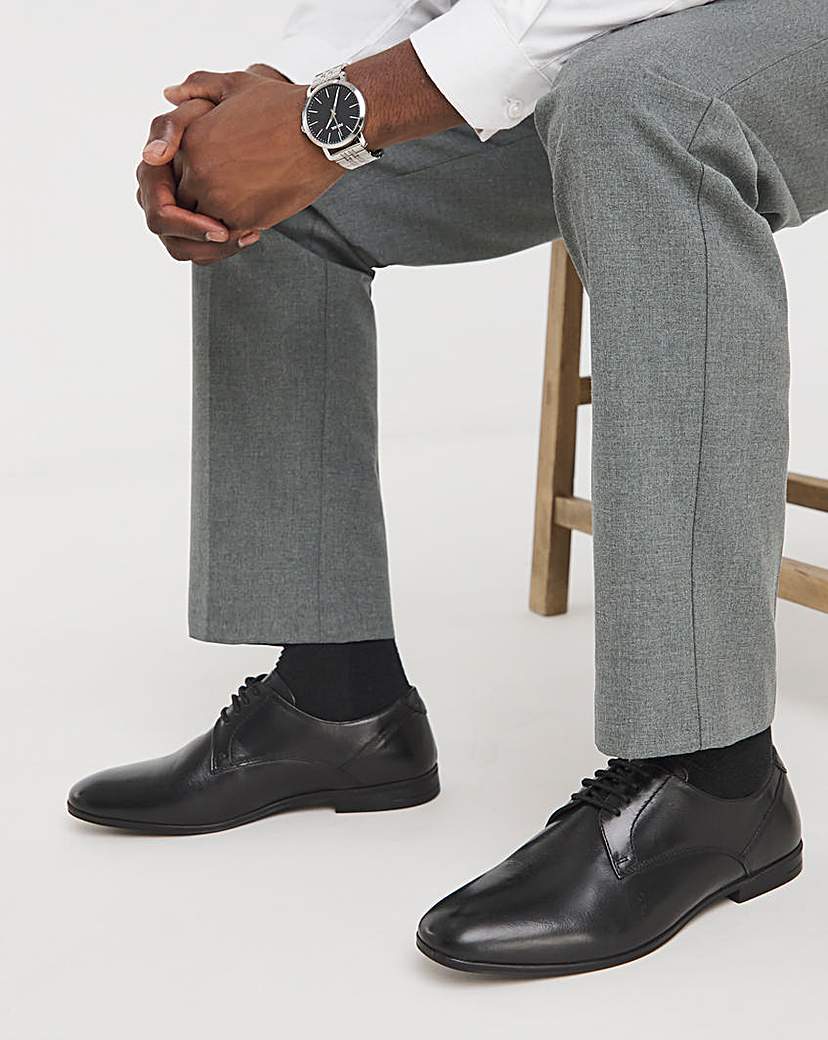 Formal Leather Derby Wide