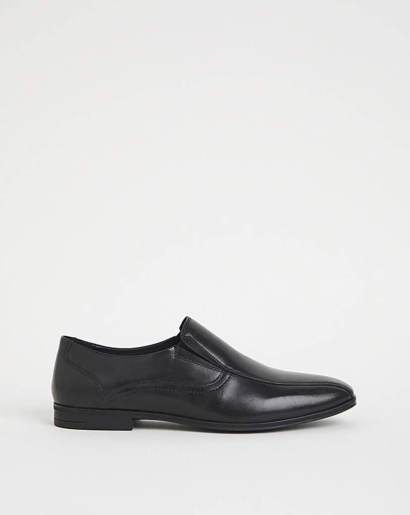 Formal Leather Slip On Wide